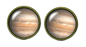 Jupiter Glass Dome Post Earrings
